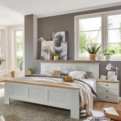 Hot Wohnen Bett in 140 cm Breite im Landhausstil - Ignacio