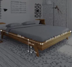 Best Wohnen Bett in Übergröße mit Nachttischen - Hardus (dreiteilig)