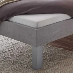 Clearance Wohnen Bett in Betonoptik mit Kopfteil Kissen - Rienas