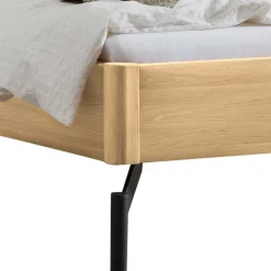 Wohnen Bett in Eiche Hell und Anthrazit - Volpedo