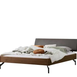 Best Wohnen Bett in Nussbaum Braun & Anthrazit - Ayero (dreiteilig)