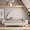 Outlet Wohnen Bett mit hohem halbrundem Kopfteil - Skylab