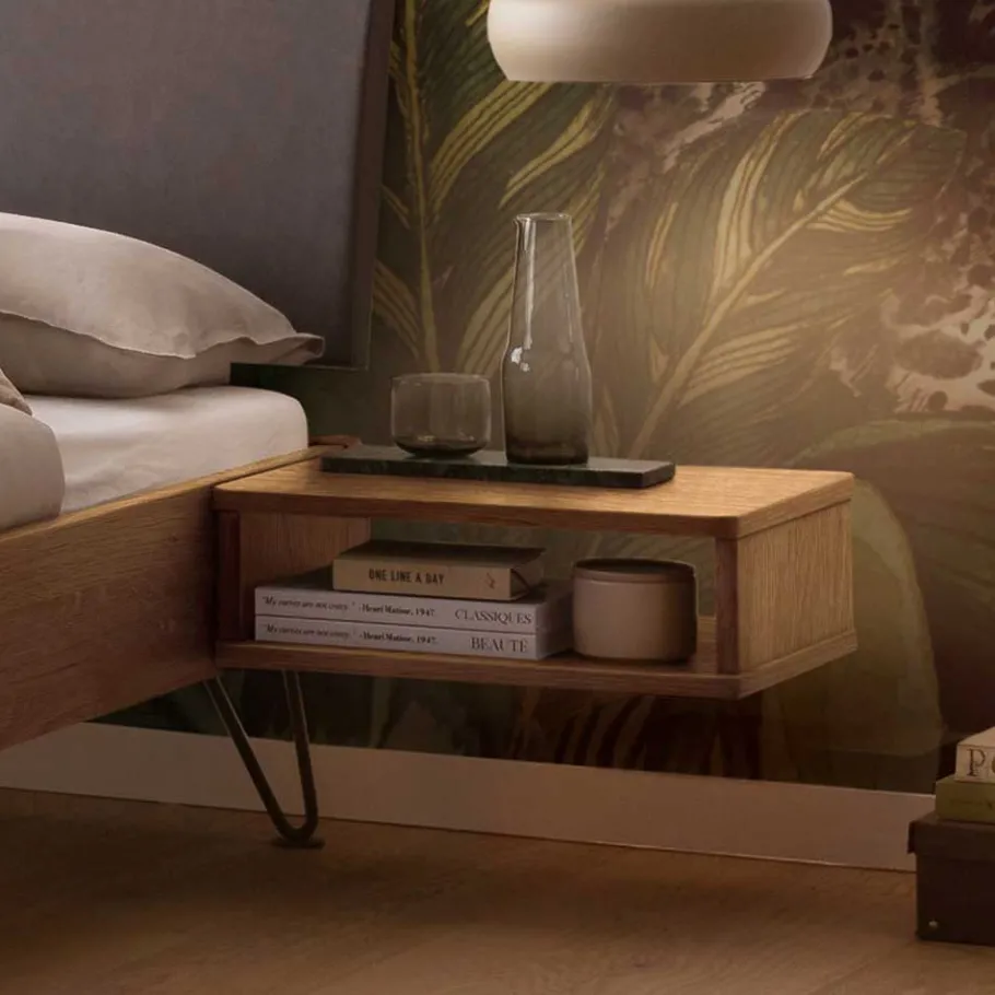 Discount Wohnen Bett mit Kopfteil gepolstert Kunstleder Anthrazit - Catrizia