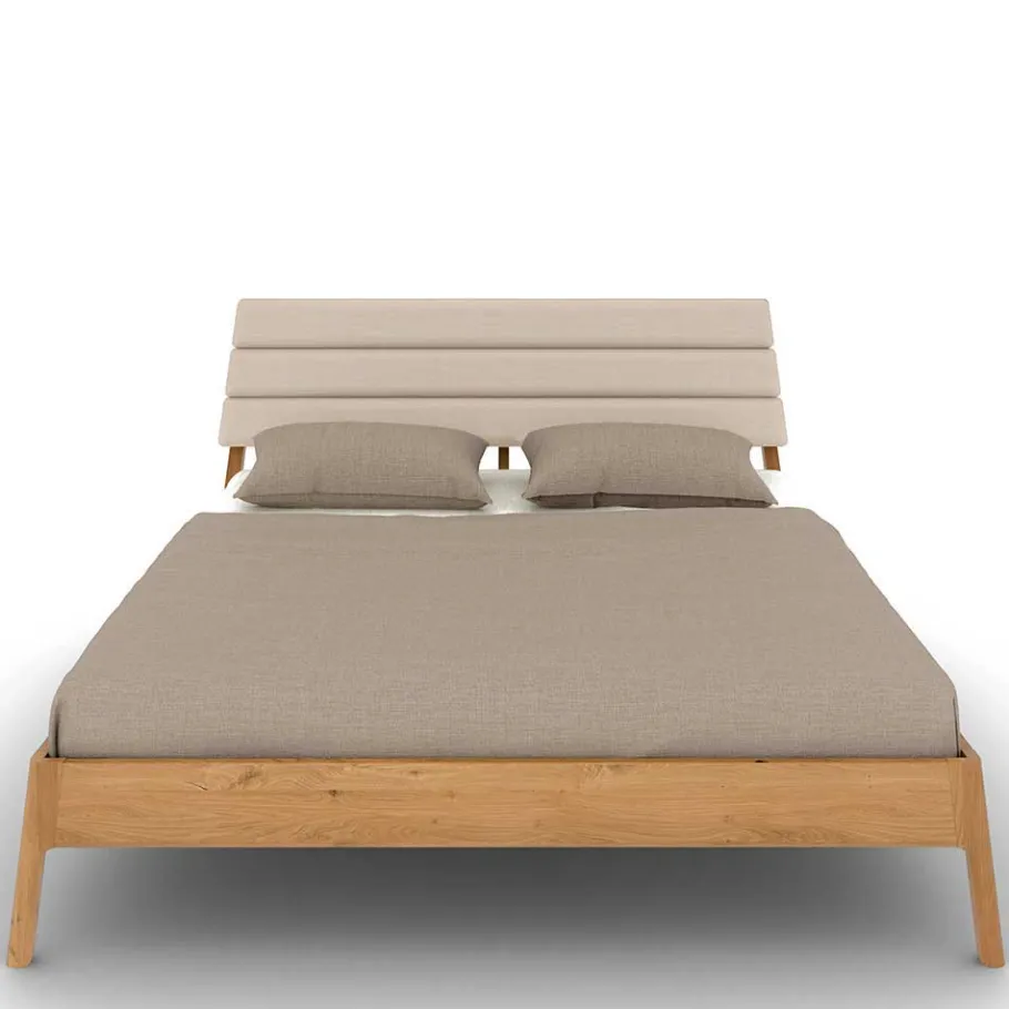 Sale Wohnen Bett mit Nachtkonsolen aus Wildeiche - Grenadys (dreiteilig)