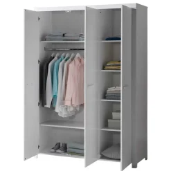 Online Wohnen Bett und Nachtkommode und Schrank Set - Ellen
