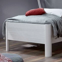 Hot Wohnen Bett und Nachtschrank Arneta in Weiß (zweiteilig)