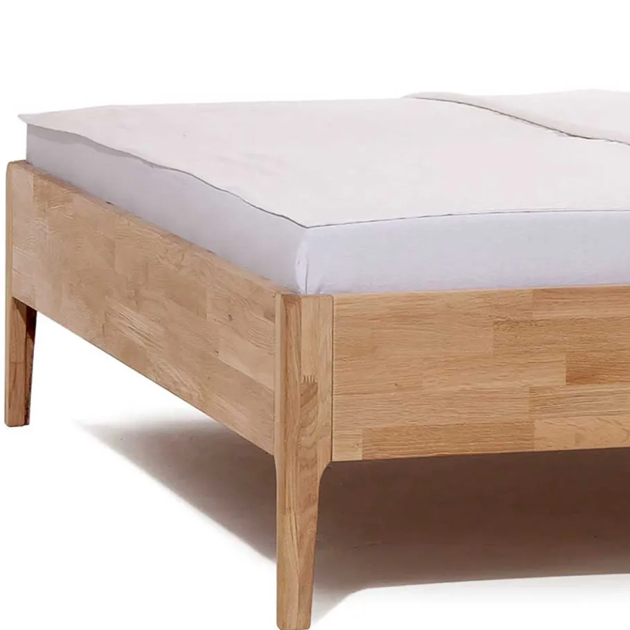 Hot Wohnen Bettgestell aus Holz Wildeiche Honig - Nicono
