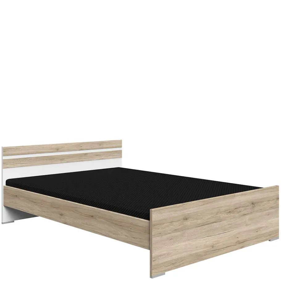 Discount Wohnen Bettgestell in Holzoptik Eiche San Remo - Folio