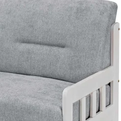 Clearance Wohnen Bettsofa mit Holzgestell in Weiß - Alberus