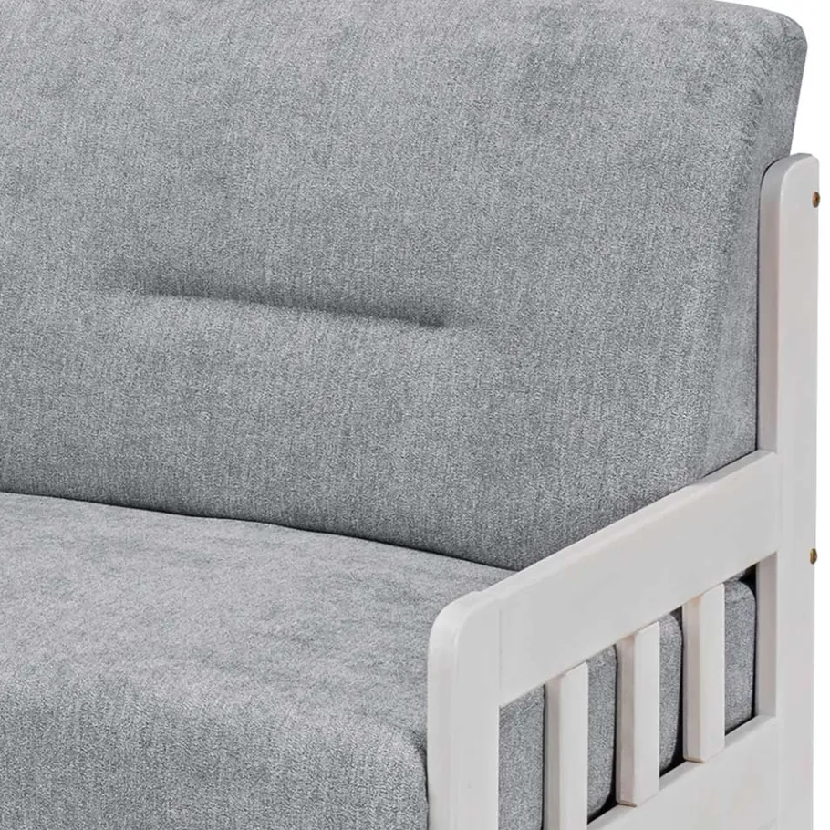 Clearance Wohnen Bettsofa mit Holzgestell in Weiß - Alberus