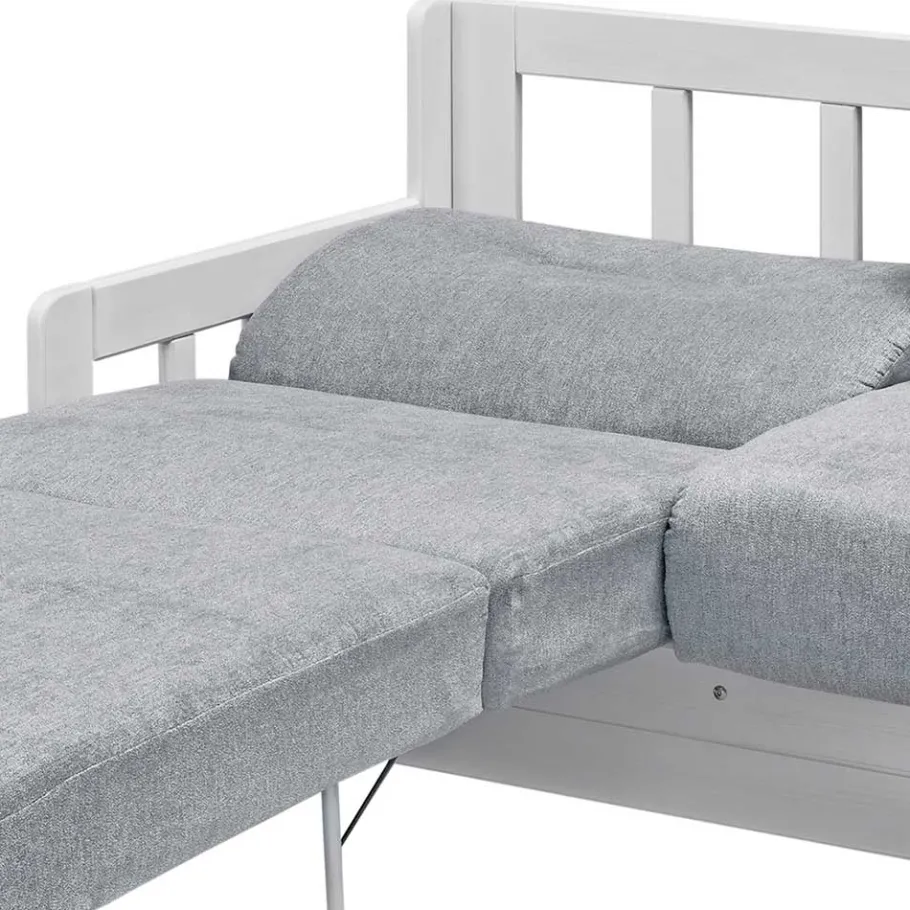 Clearance Wohnen Bettsofa mit Holzgestell in Weiß - Alberus