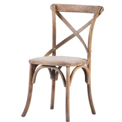 Discount Wohnen Bistro Landhaus Stuhl aus Eiche Grey Wash - Rosalino
