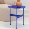 Clearance Wohnen Blauer Beistelltisch aus Stahl - Tegal