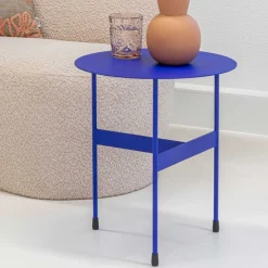 Clearance Wohnen Blauer Beistelltisch aus Stahl - Tegal
