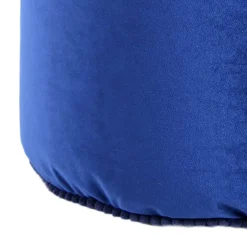 Hot Wohnen Blauer Samt Pouf in runder Form - Briotova