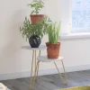 Wohnen Blumenständer in heller Marmoroptik - Botanios