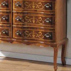 Clearance Wohnen Bodenfreie Kommode mit 6 Schubladen Agosto im Barock Stil