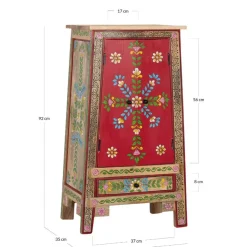 Best Wohnen Boho Kommode mit Blumen Dekor im Folklore Style - Gionala