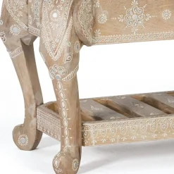 Hot Wohnen Boho Polsterbank in Holz White Wash - Sorellas
