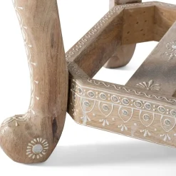 Hot Wohnen Boho Polsterbank in Holz White Wash - Sorellas