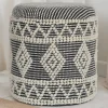 Clearance Wohnen Boho Polsterhocker aus Wolle Webstoff - Fiodor