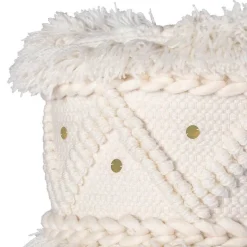 Sale Wohnen Boho Style Hocker in Cremeweiß - Puertos