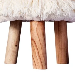Sale Wohnen Boho Style Hocker in Cremeweiß - Puertos
