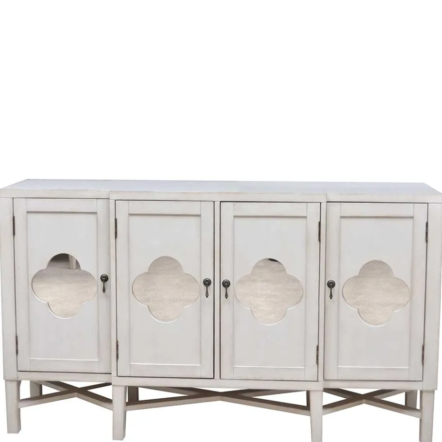 Best Wohnen Boho Türen-Kommode in Antikweiß - Anice