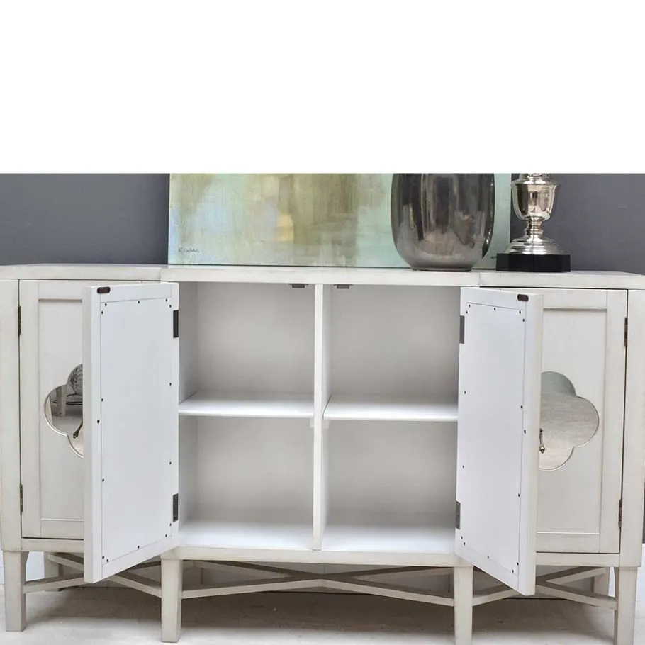 Best Wohnen Boho Türen-Kommode in Antikweiß - Anice