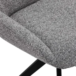 New Wohnen Boucle Drehstuhl in Grau - Usedita (2er Set)