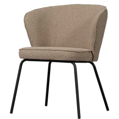 Outlet Wohnen Boucle Esszimmerstühle in Beige - Tiniant (2er Set)