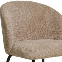 Outlet Wohnen Boucle Polsterstühle in Beige - Runicava (2er Set)