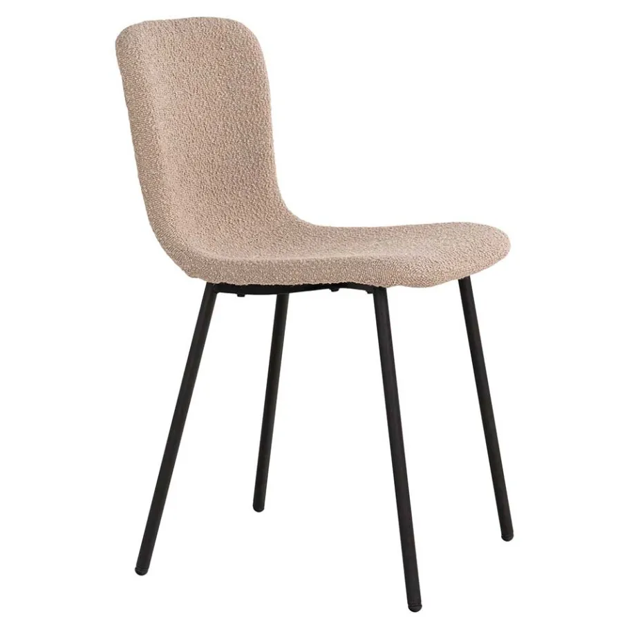 Clearance Wohnen Boucle Stühle in Beige - Menoria (2er Set)