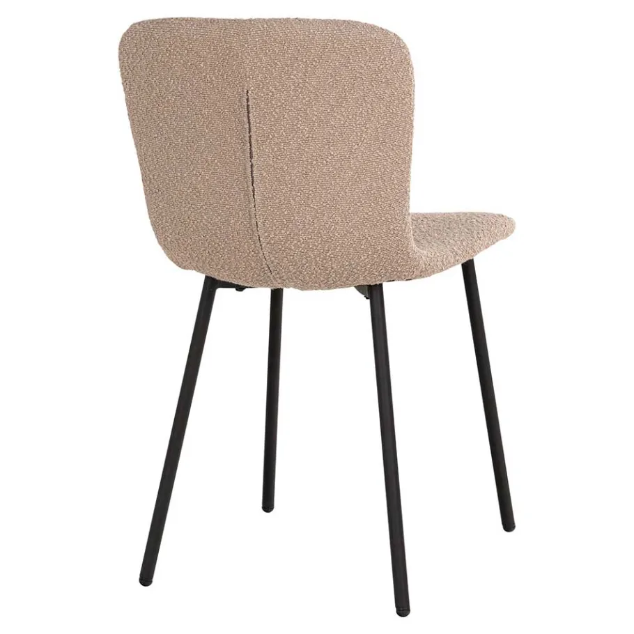 Clearance Wohnen Boucle Stühle in Beige - Menoria (2er Set)