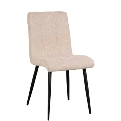 Discount Wohnen Boucle Stuhl in Beigegrau - Quinn
