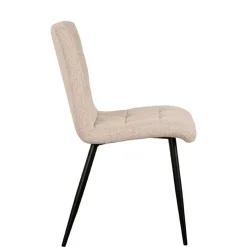 Discount Wohnen Boucle Stuhl in Beigegrau - Quinn