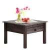 Best Wohnen Brauner Couchtisch Landhaus in Quadratisch 60x60 - Epolion