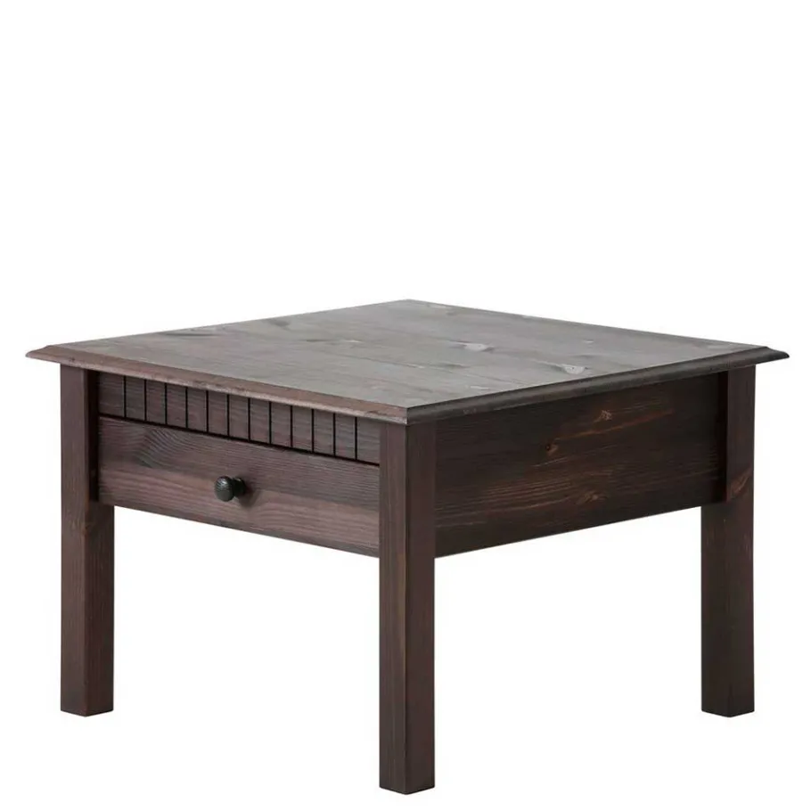 Best Wohnen Brauner Couchtisch Landhaus in Quadratisch 60x60 - Epolion