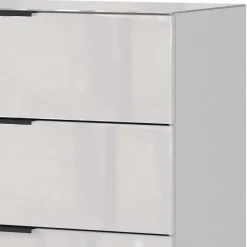 Clearance Wohnen Breite Hochkommode in Hellgrau - Aquara