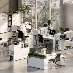 Discount Wohnen Büro Raumteiler Regal in Weiß - Sparkle