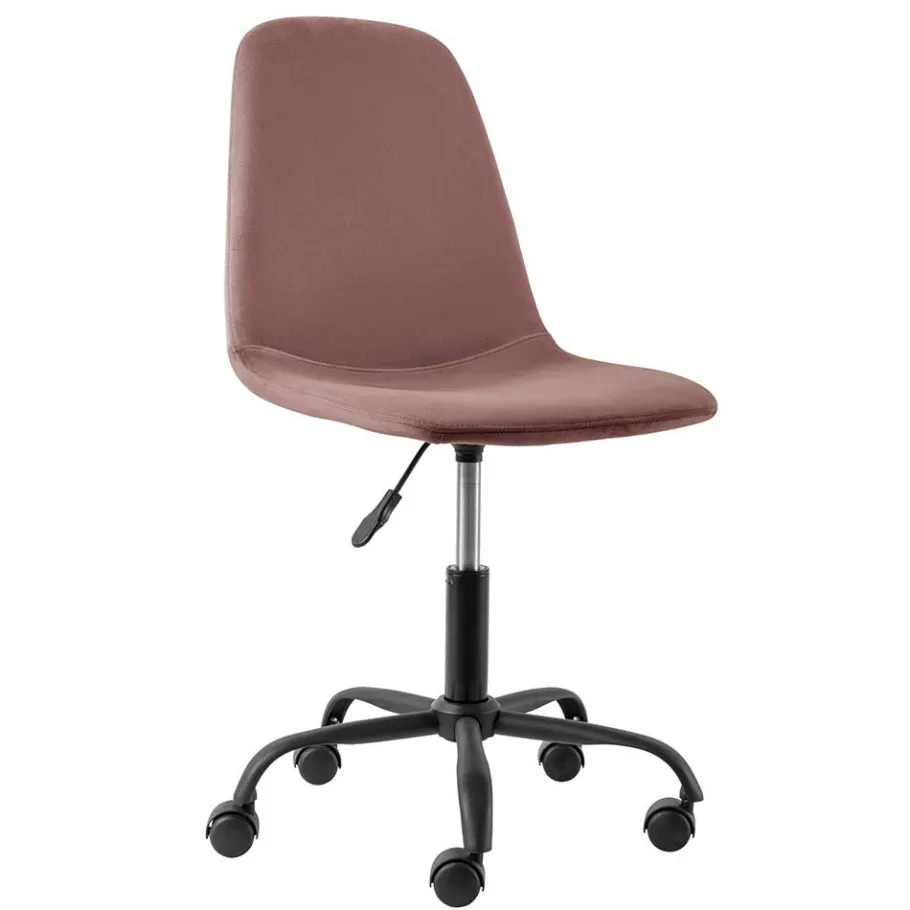 Best Wohnen Büro Schalenstuhl in Rosa Samt - Hypening