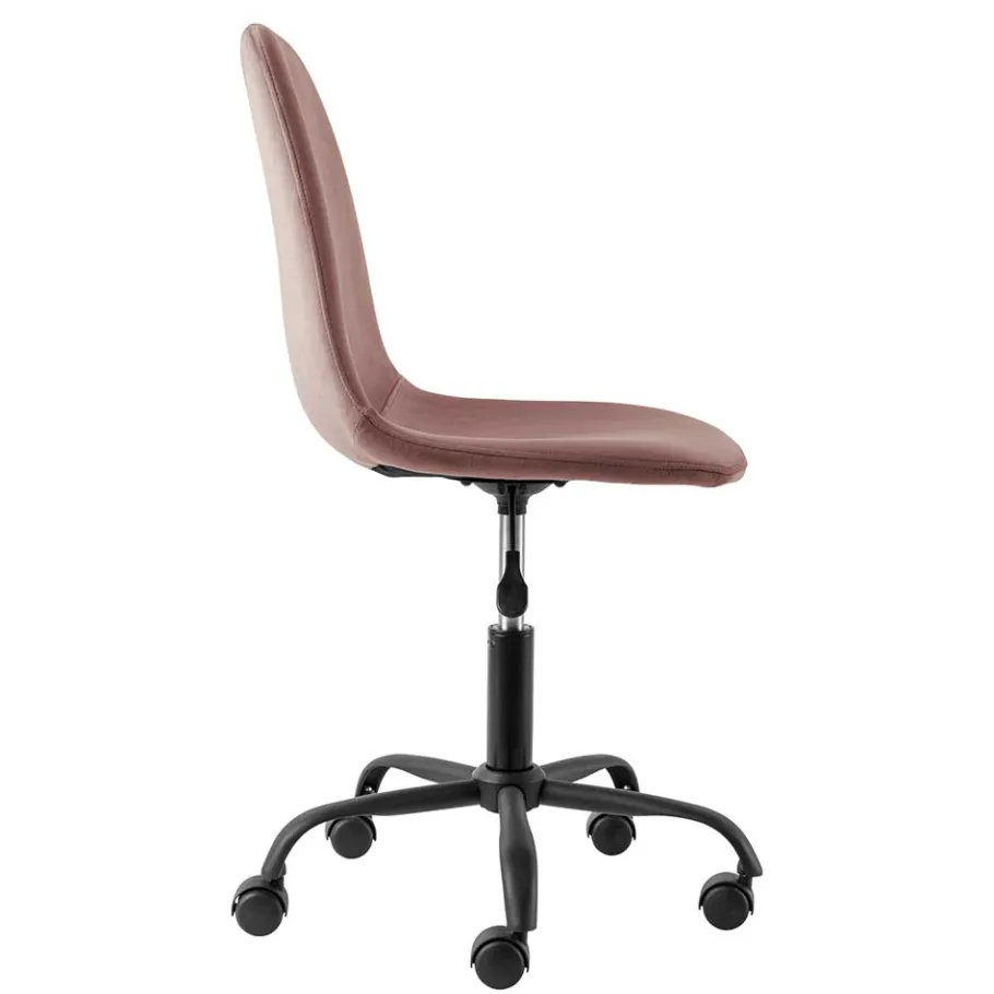 Best Wohnen Büro Schalenstuhl in Rosa Samt - Hypening