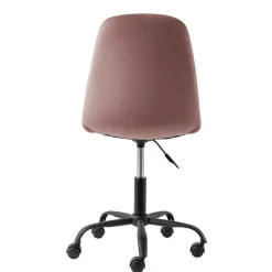 Best Wohnen Büro Schalenstuhl in Rosa Samt - Hypening
