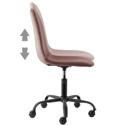 Best Wohnen Büro Schalenstuhl in Rosa Samt - Hypening