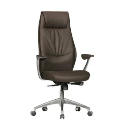 Wohnen Büro Schreibtischsessel in Braun Leder - Mallavi