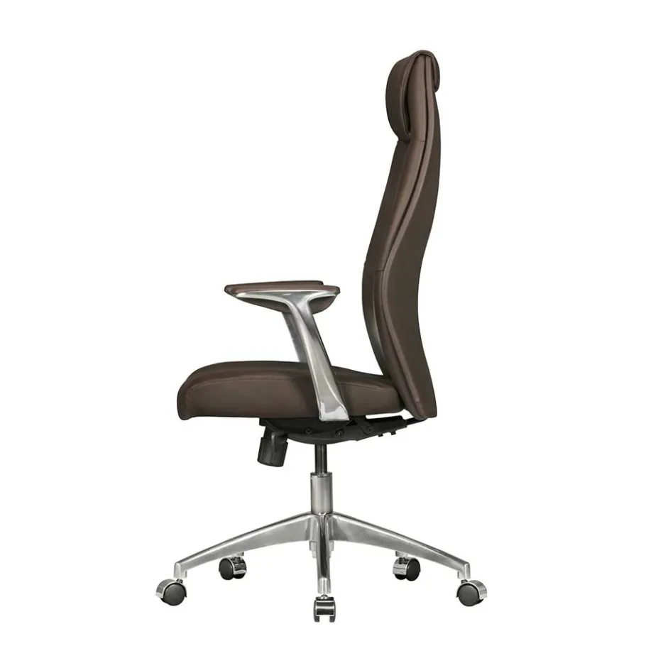 Wohnen Büro Schreibtischsessel in Braun Leder - Mallavi
