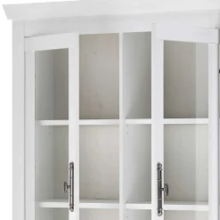 Wohnen Buffet Vitrine in weißer Holzoptik Pinie - Liancos