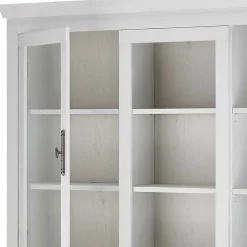 Outlet Wohnen Buffetschrank Vitrine in weißer Holzoptik Pinie - Liancos