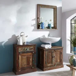 New Wohnen Bunte Badmöbel im Shabby Chic - Jamaica (dreiteilig)