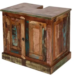 New Wohnen Bunte Badmöbel im Shabby Chic - Jamaica (dreiteilig)